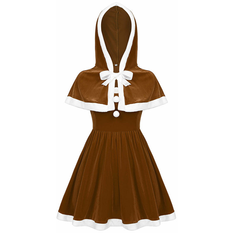 Women's Costumes Hooded Cape Christmas Party